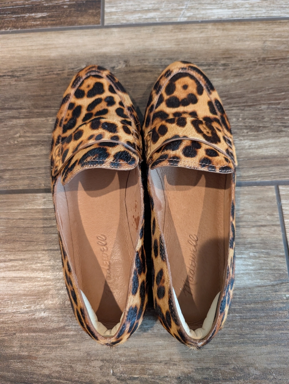 Madewell The Alex Loafer in Leopard Calf Hair